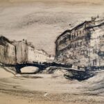 Г.Н. Траугот. Карповка зимой. 1950-е. Бумага, уголь