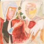Вера Павловна Янова. Благовещение. 1970-е. Бум., акварель