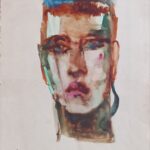 Вера Павловна Янова. Александр Арефьев. Конец 1940-х. Бум., акварель